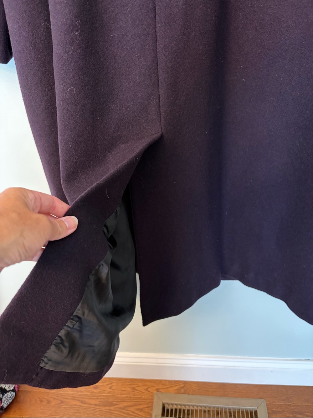 Donny Brook Vintage Purple/Eggplant Wool Long COAT Size 16 - Picture 7 of 9